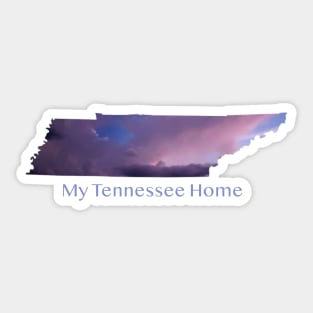 My Tennessee Home - Purple TN Clouds Sticker